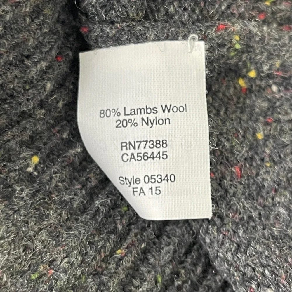 J.Crew Lambswool Donegal Cardigan Sweater Mens M Fisherman Cabincore Preppy Y2K